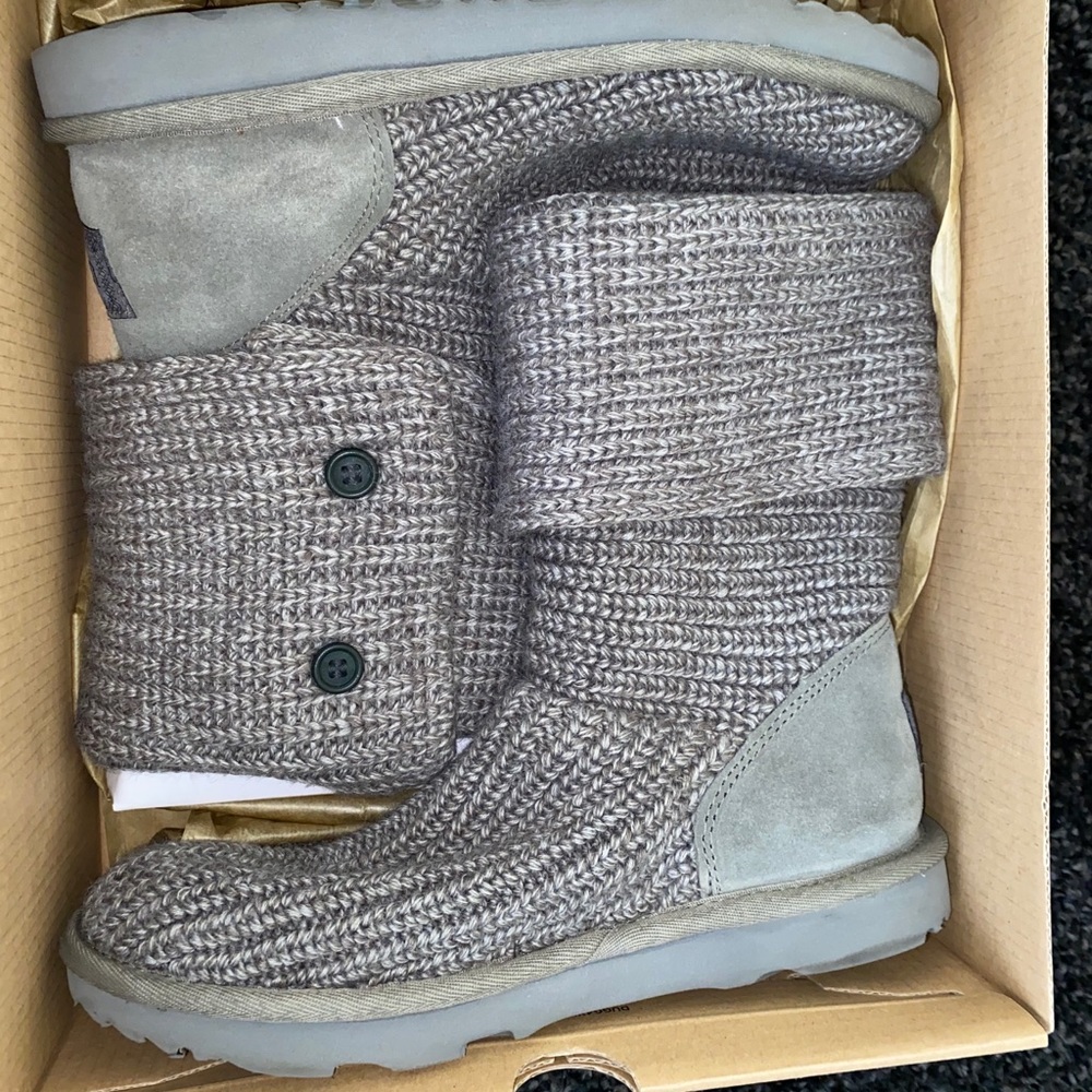 Suede and Knit Grey UGG boots